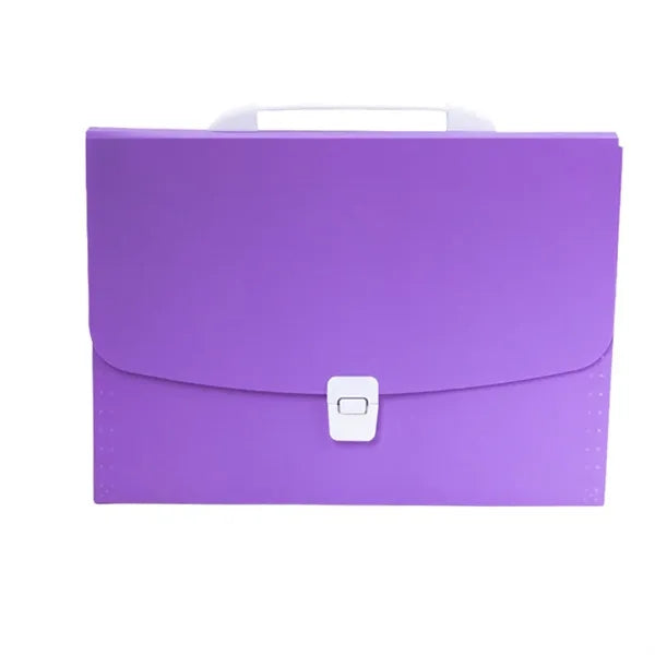 13-Pocket Portable Accordion File Folder with Snap-Closure