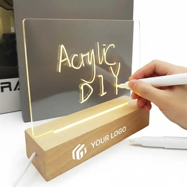 Clear Desktop Note Memo Light Up Acrylic Dry Erase Board