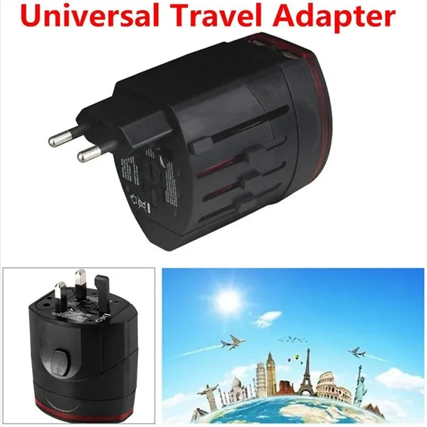 4-in-1 Dual USB Ports Smart IC Chip Universal Travel Adapter