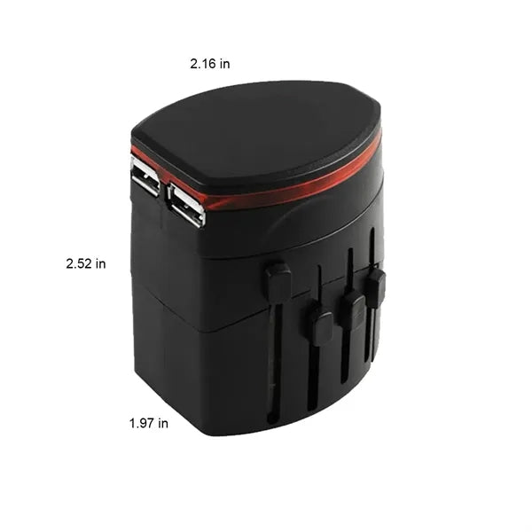 4-in-1 Dual USB Ports Smart IC Chip Universal Travel Adapter