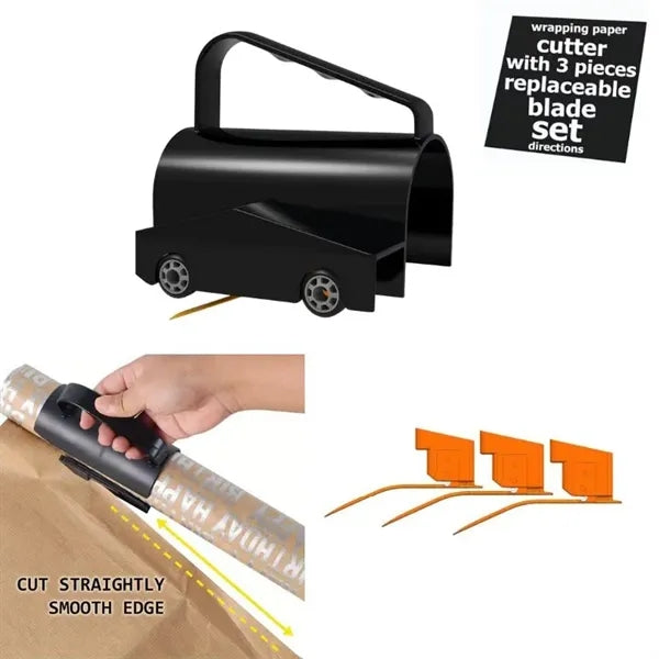 EasyCut Christmas Wrapping Paper Cutter with Handle