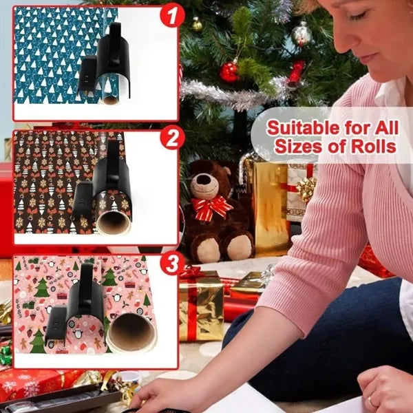 EasyCut Christmas Wrapping Paper Cutter with Handle
