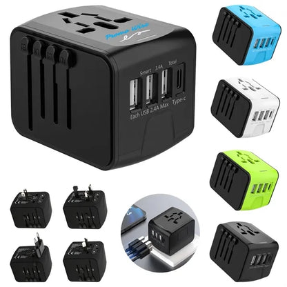 4 Device Charging Smart USB Ports Global Travel Adapter