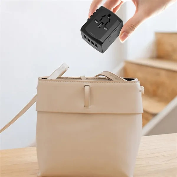 4 Device Charging Smart USB Ports Global Travel Adapter