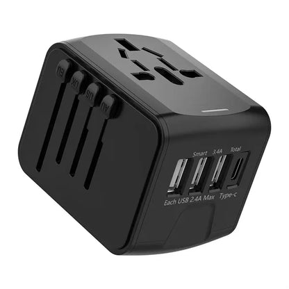 4 Device Charging Smart USB Ports Global Travel Adapter