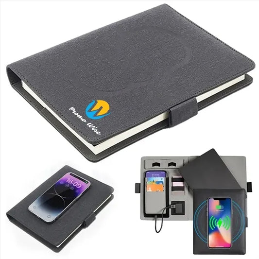 Creative Wireless Charging Power Bank Notebook Journal