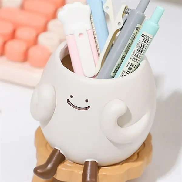 Fun Desktop Decor Pen Holder-Mini Stool Succulent Planter