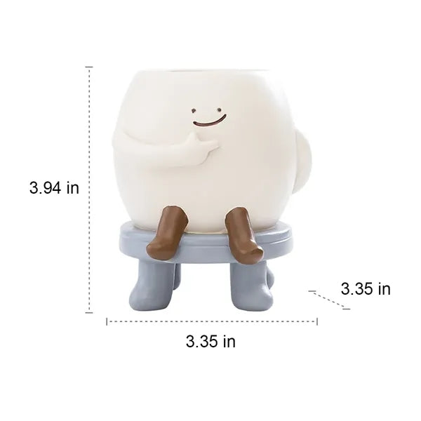 Fun Desktop Decor Pen Holder-Mini Stool Succulent Planter