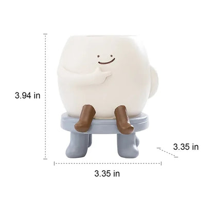 Fun Desktop Decor Pen Holder-Mini Stool Succulent Planter