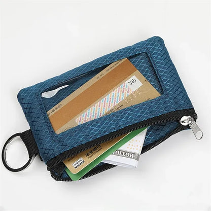 RFID-Blocking Multi-Pocket Polyester Wallet with Neck Strap