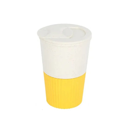 12oz Leakproof Insulated Wheat Straw Travel Mug Cup