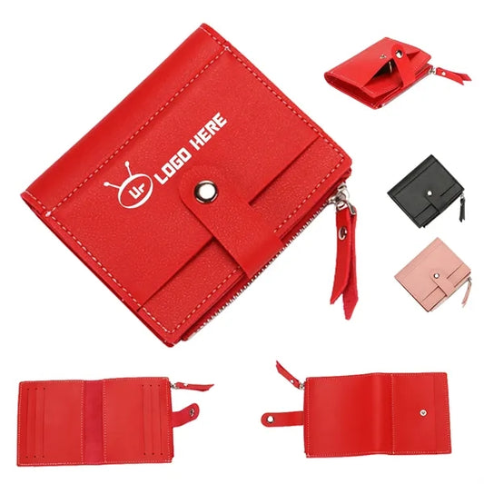Pu Credit Card Wallets With Snap Closure