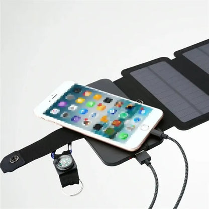 Foldable Waterproof Dual USB/Wireless 4 Panel Solar Charger