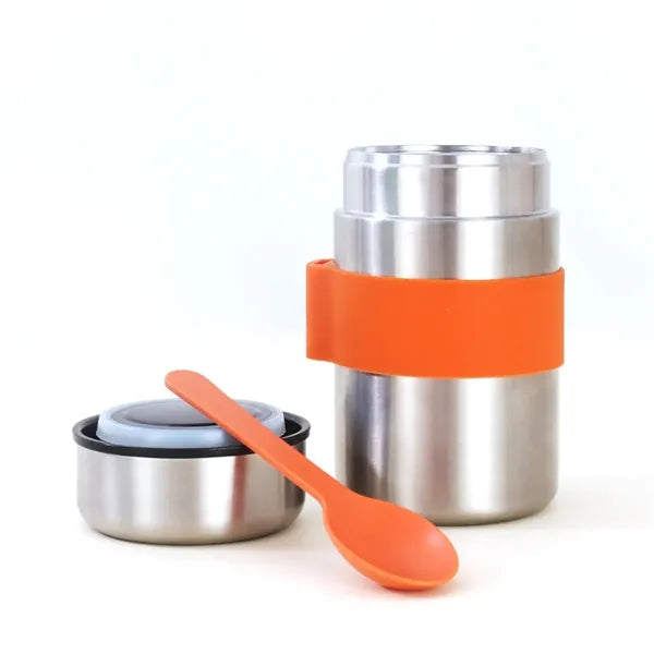 13.5oz Stainless Steel Built-in Spoon Insulated Lunch Bottle