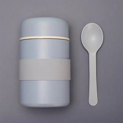 13.5oz Stainless Steel Built-in Spoon Insulated Lunch Bottle