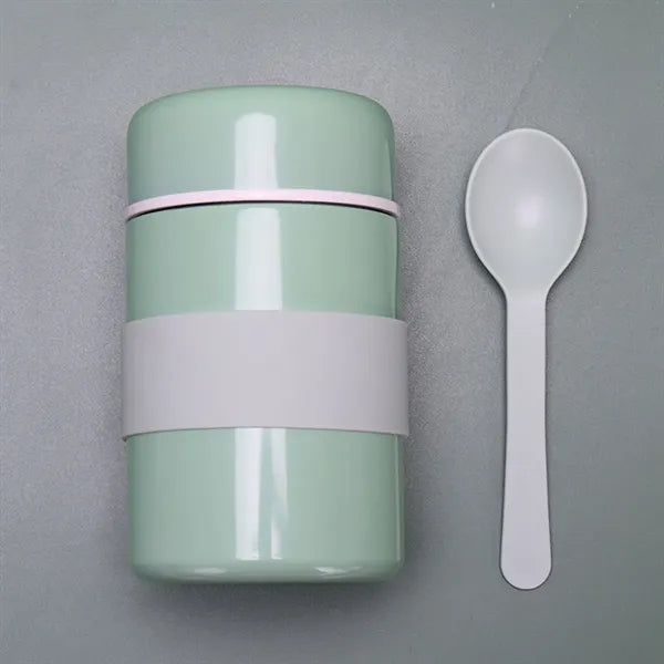 13.5oz Stainless Steel Built-in Spoon Insulated Lunch Bottle