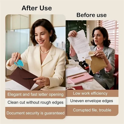 Letter Opener Envelope Slitter with Safety Concealed Blade