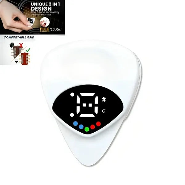 Guitar Tuner Pick 2-in-1 - Digital with LED Screen