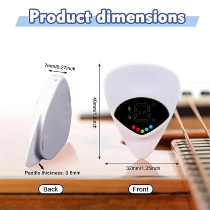 Guitar Tuner Pick 2-in-1 - Digital with LED Screen