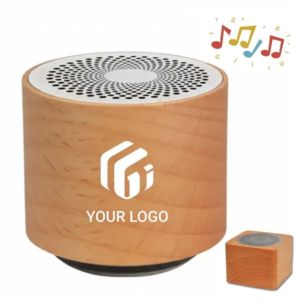 Outdoor small compact wooden wireless bluetooth speaker