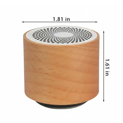 Outdoor small compact wooden wireless bluetooth speaker
