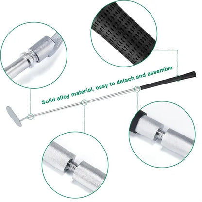 Portable Anti-Slip Grip Aluminum Golf Putter Training Set