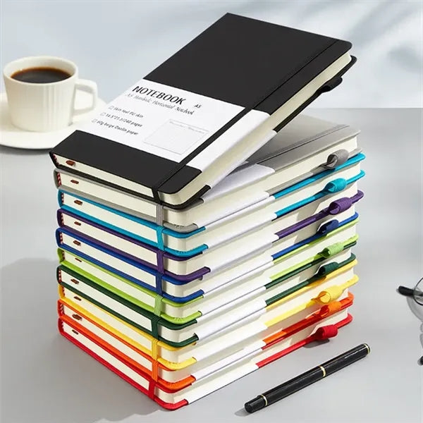 A5 Leather Notebooks Journals with Pen Holder