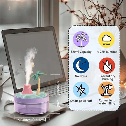 Cute Mini Botanical Humidifier with 2 Mist Modes