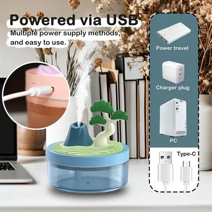 Cute Mini Botanical Humidifier with 2 Mist Modes