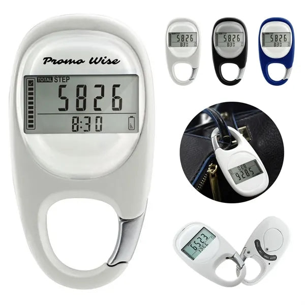 Compact Portable Step Tracker Auto Sleep Mode 3D Pedometer