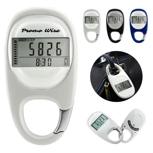 Compact Portable Step Tracker Auto Sleep Mode 3D Pedometer