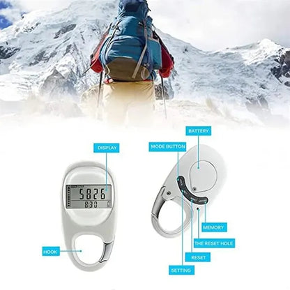 Compact Portable Step Tracker Auto Sleep Mode 3D Pedometer