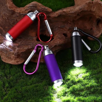 Hiking camping carabiner pocket compact keychain flashlight