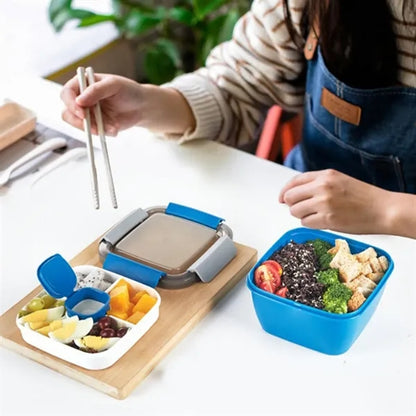 Multi-Capacity Leakproof Seal Lunch Box with Removable Tray