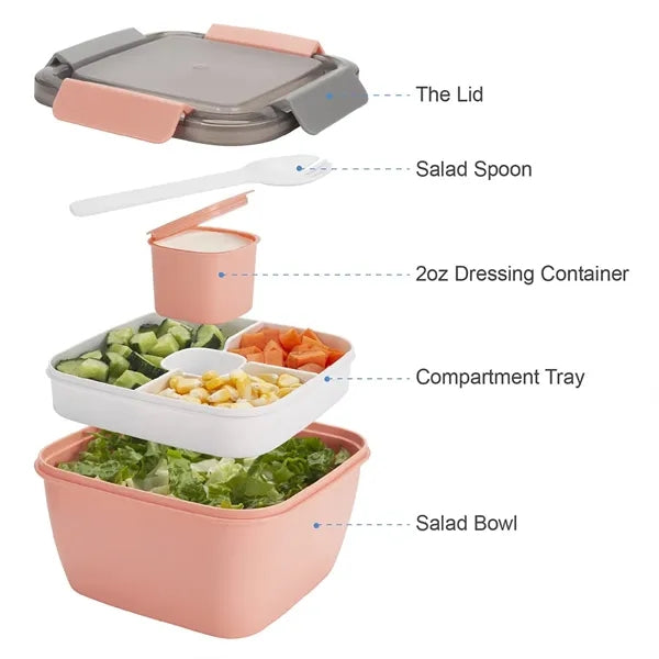 Multi-Capacity Leakproof Seal Lunch Box with Removable Tray