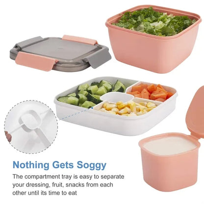 Multi-Capacity Leakproof Seal Lunch Box with Removable Tray