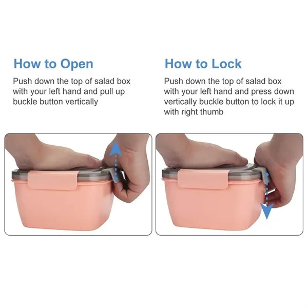 Multi-Capacity Leakproof Seal Lunch Box with Removable Tray
