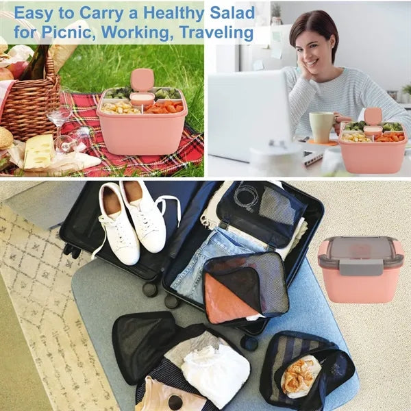 Multi-Capacity Leakproof Seal Lunch Box with Removable Tray