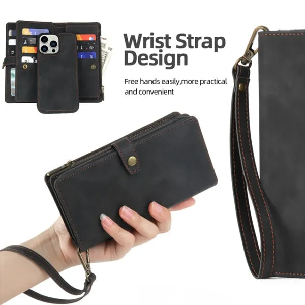 Detachable Magnetic Wireless Charging Wallet Phone Case