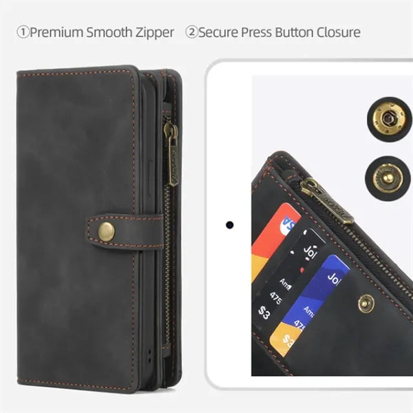 Detachable Magnetic Wireless Charging Wallet Phone Case