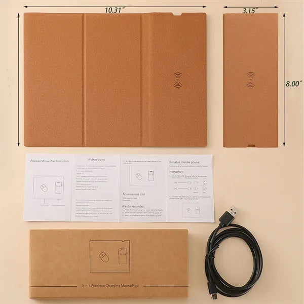 Mouse Pad with 15W Wireless Charger