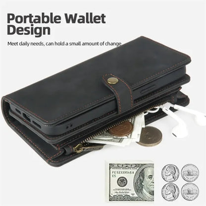 Detachable Magnetic Wireless Charging Wallet Phone Case