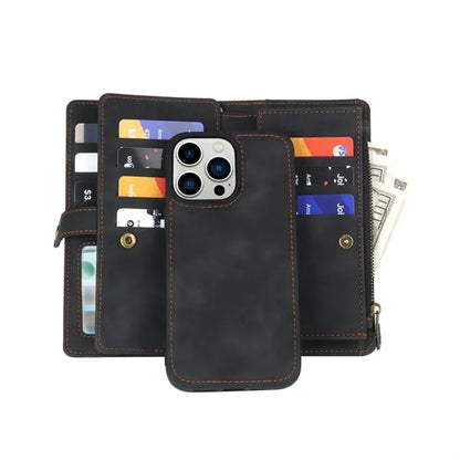 Detachable Magnetic Wireless Charging Wallet Phone Case
