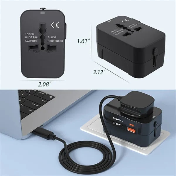 Worldwide Travel Adapter Fast Charge