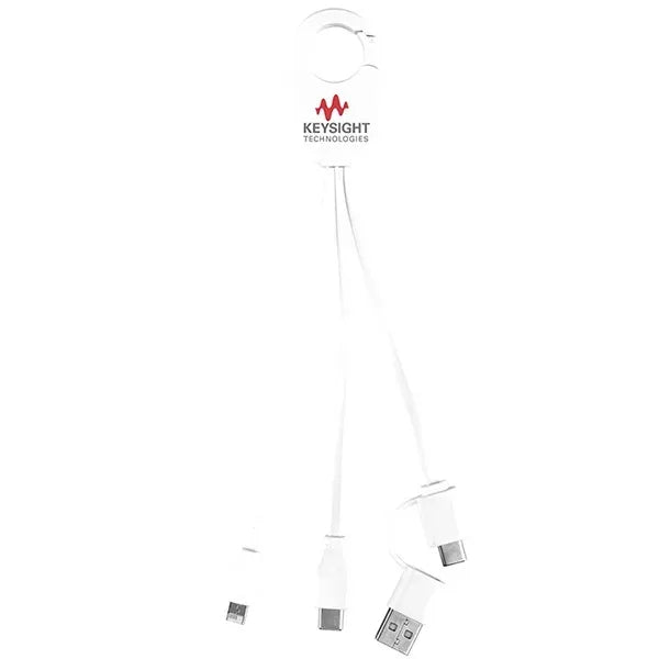 5-in-1 Cell Phone Charging Cable with Carabiner Clip
