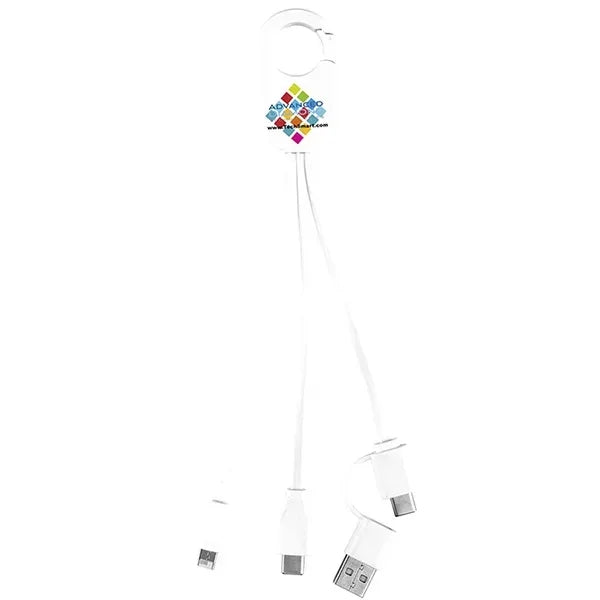 5-in-1 Cell Phone Charging Cable with Carabiner Clip