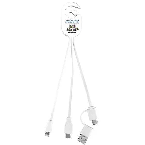 5-in-1 Cell Phone Charging Cable with Carabiner Clip