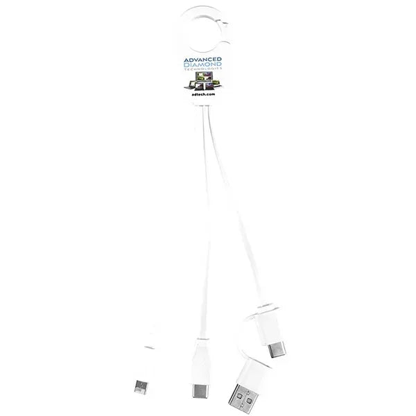 5-in-1 Cell Phone Charging Cable with Carabiner Clip