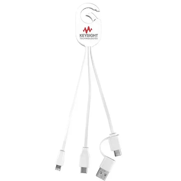 5-in-1 Cell Phone Charging Cable with Carabiner Clip