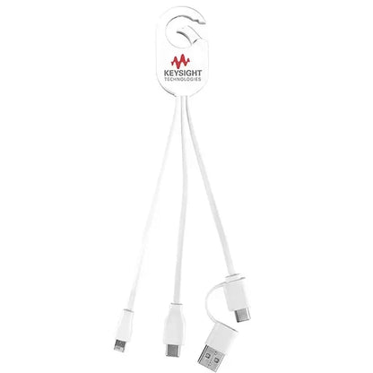 5-in-1 Cell Phone Charging Cable with Carabiner Clip